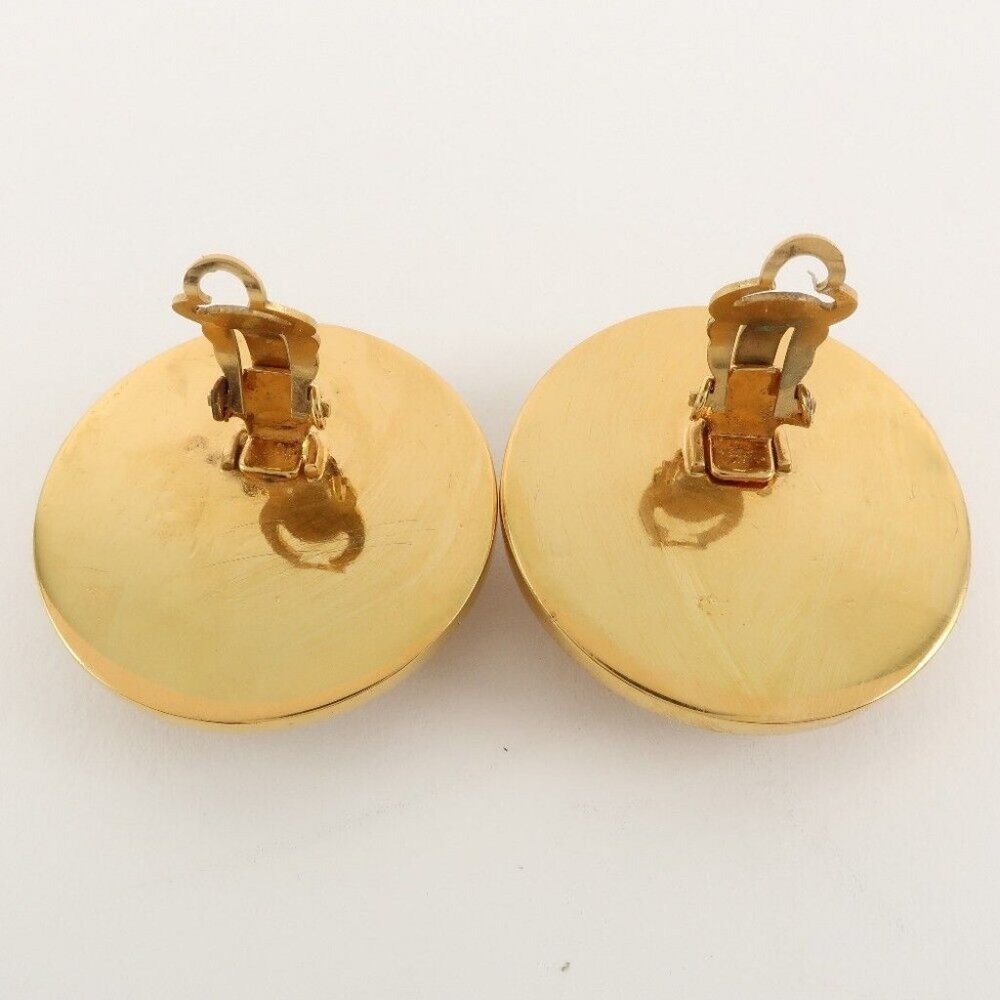 CHANEL COCO Mark Earring black Plated Gold Women - Picture 6 of 6
